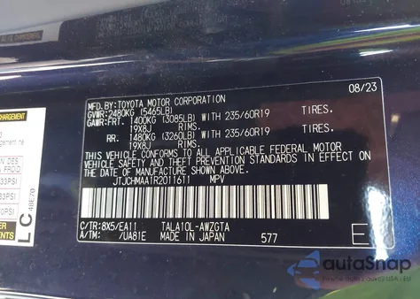 2024 Lexus Rx 350 Premium from USA, damaged, VIN JTJCHMAA1R2011611